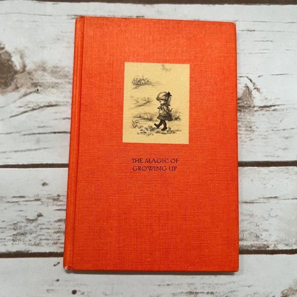 Hallmark Book The Magic of Growing Up Orange Vintage Hardcover Small 6x4in